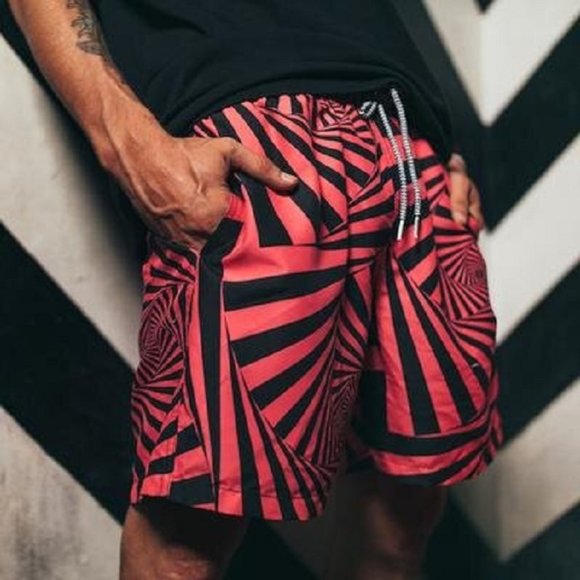 BOARDIES Vortex Swim Trunks Black / Pink - Picture 2 of 4